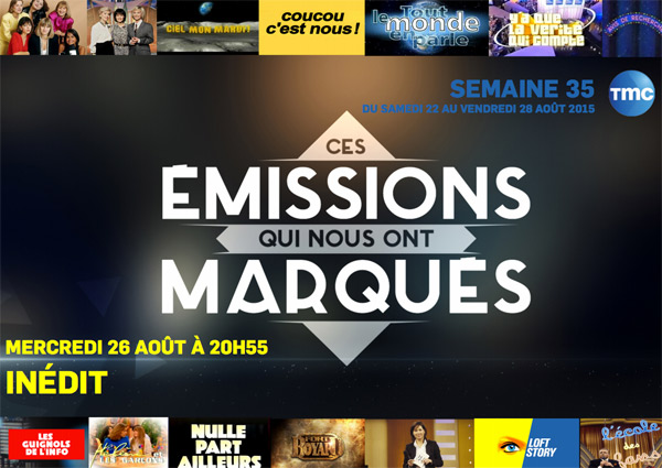 Avis sur Ces émissions qui nous ont marqués du 26 août 2015 sur TMC : nostalgie au rendez vous / Capture écran TMC