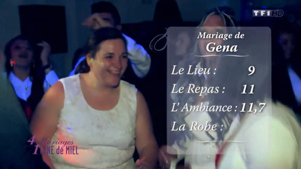 Les notes de Gena sont justes mais pas catastrophiques #4mariages