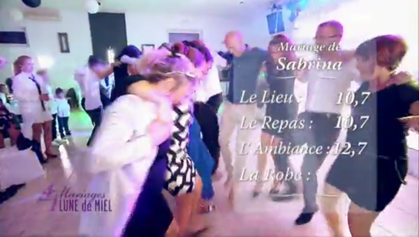 Les notes de Sabrina et Fabrice dans 4 mariages pour une lune de miel #4MP1LDM