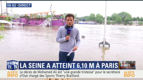 Marc Hay sur BFMTV : Mr météo sur le terrain des inondations