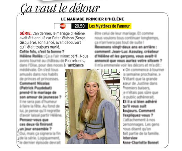 A quand les retrouvailles helene et nicolas dans les mystères de l'amour de TMC ?