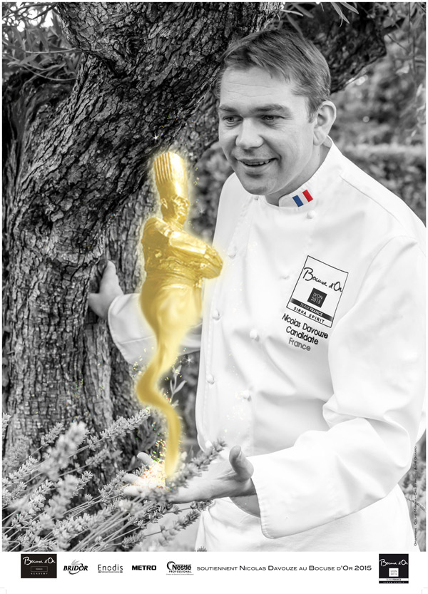 Nicolas Davouze le gagnant du Bocuse d'or 2015 (?) dans Sept à Huit / Photo poster promo