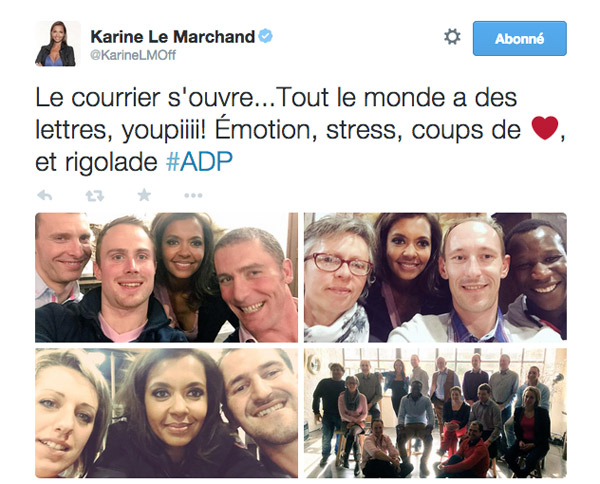 Photos du tournage de l'amour est dans le pré 2015 : ouverture du courrier