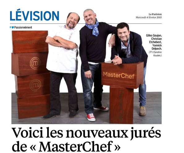 Nom du jury Masterchef 2015 sur TF1 : 3 chefs empathiques / capture écran le parisien