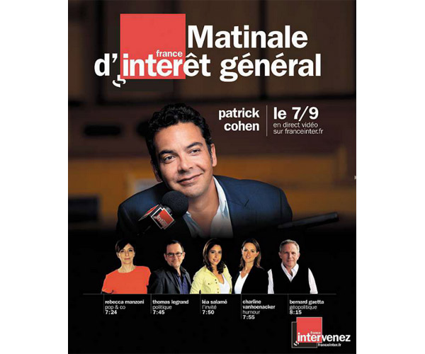 Avis sur les audiences de France Inter janvier-mars 2015 : Cohen, Nagui, Demorand