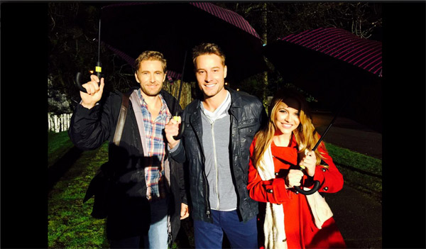 Le tournage de Mistresses saison 3 : Harry, Scott et Chrishell / Capture écran twitter 