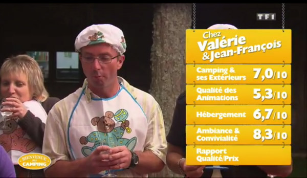 Les notes de Valérie et Jean François de Bienvenue au camping : sont-ils les gagnants de la semaine? 