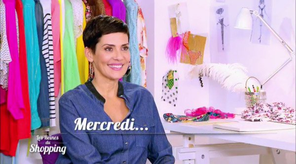 Cristina Cordula dans les reines du shopping pour le cocktail de l'inauguration d'une expo