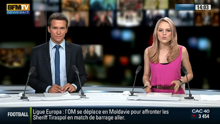 Adrien Gindre et Claire Arnoux jokers de BFMTV à l'antenne 