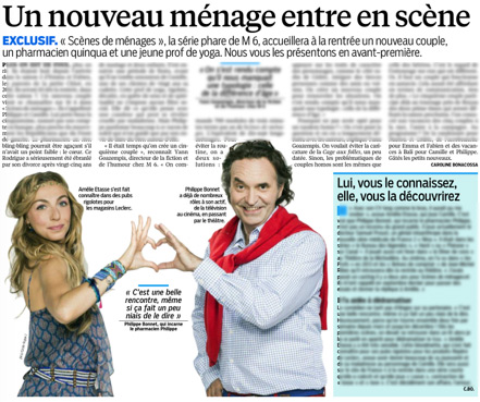 Le Parisien annonce l'arrivée de Camille et Philippe dans Scènes de ménages dès la rentrée 2015 