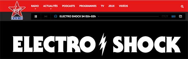 Electroshock le remplaçant de Enora le soir sur Virgin Radio (rentrée 2015)