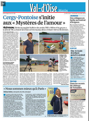 Les mystères de l'amour à Cergy l'ile des loisirs au soleil ... les vacances version Paris