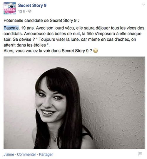 Pascale dans Secret Story 9