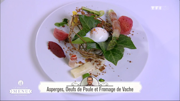 Recette de Lionel : Asperges Oeufs de poule et fromage de vache 