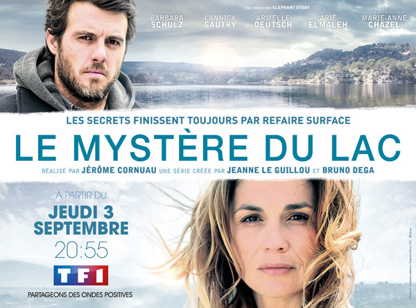 Poster promo Le mystère du Lac sur TF1 avec Barbara Schulz
