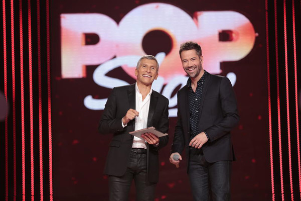 Emmanuel Moire et Nagui pour Pop Show de France 2 