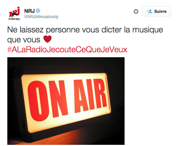 Pétition quota des chansons en radio : A la radio j'écoute ce que je veux 