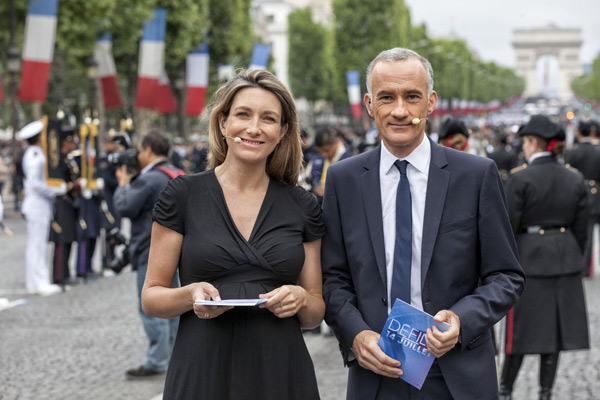 Anne Claire Coudray et Gilles Bouleau les 2 titulaires des JT de TF1