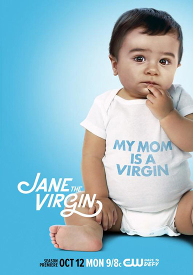 Le poster promo de Jane the virgin saison 2 sur CW (diffusé en France sur Téva)