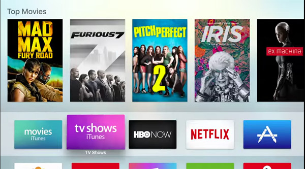 Les appli télé / médias à installer sur l'apple TV 4G (2015)