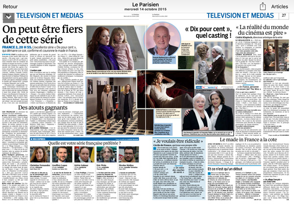 Audience pour Dix pour cent très attendue : la série star de la presse écrite 