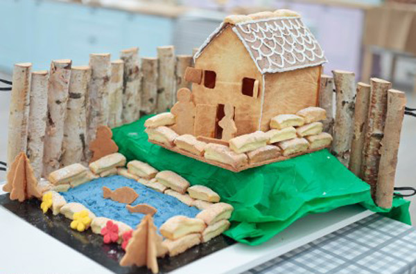 Maison avec piscine en gateaux 3D dans #LMP / Photo Lou breton