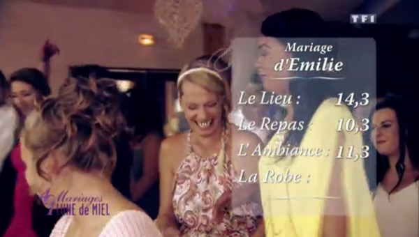 Les notes d'Emilie et Guillaume dans 4 mariages pour 1 lune de miel / #4MP1LDM