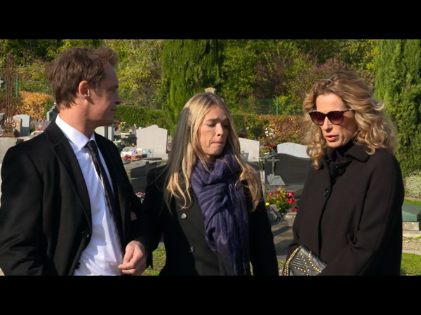 Peter, Helene et Audrey aux funérailles d'Etienne dans LMDLA