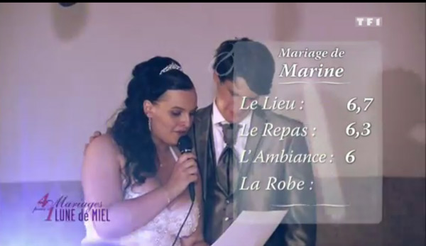 Les notes de Marine et Damien dans 4 mariages : critiques très / trop sévères