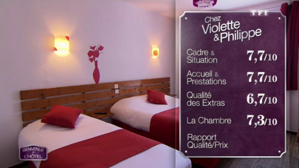 Les excellentes notes pour l'hôtel de Violette et Philippe sur TF1