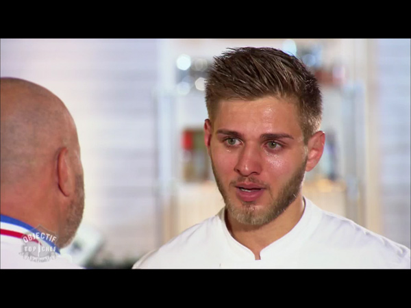 Départ de Charly Leroux en larmes d'Objectif Top Chef