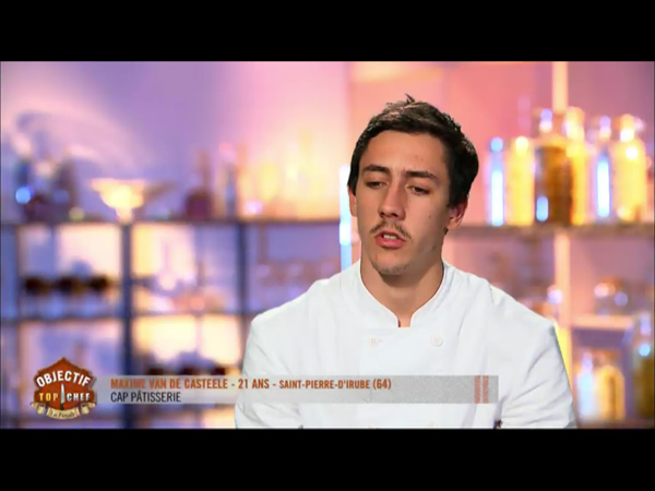 Maxime Van de Casteele en CAP Pâtisserie éliminé avant le quart de finale.