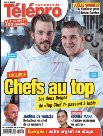 Alexandre et Kéké de Top Chef en une de Télé Pro