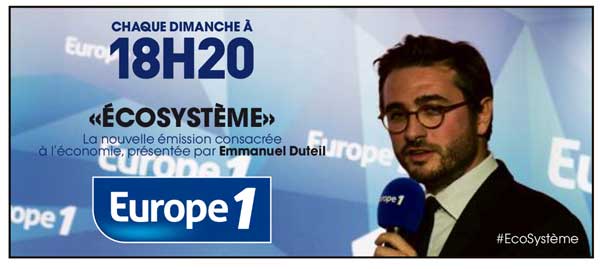 Vos commentaires sur Ecosystème sur Europe 1 