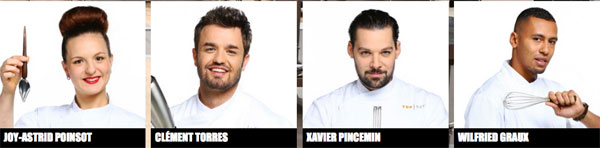 Avis sur les chefs de Top Chef 7 Joy Astrid, Clement, Xavier et Wilfried / Capture écran M6