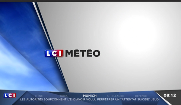 Ecran pour lCI Météo 