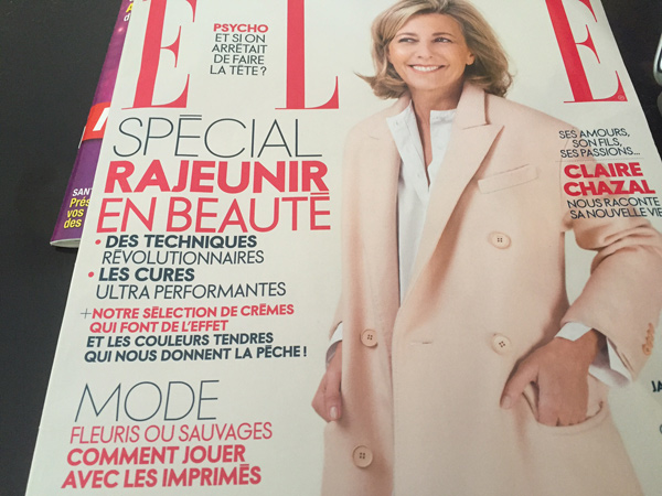 Claire Chazal dans ELLE du vendredi 5 février 2016 : belles photos et confidences