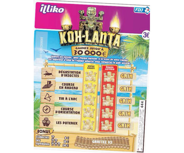 Le jeu à gratter de Koh Lanta vous aviez aimé ? 