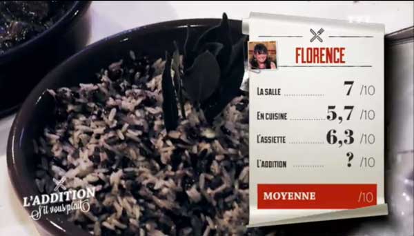 Les notes de Florence dans l'addition SVP pour son resto équestre