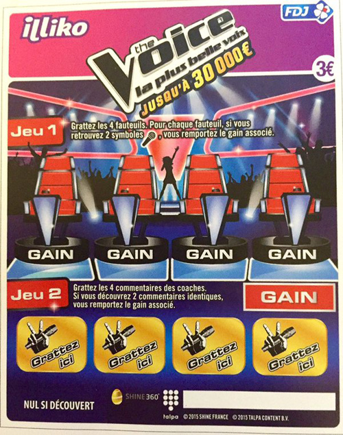 Prêt à jouer au jeu de grattage The Voice de la française des jeux-Illiko 