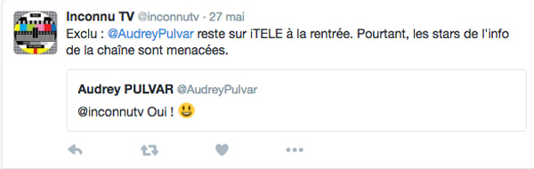 Audrey Pulvar sur itélé ça continue, espérons qu'On ne va pas se mentir va revenir ! 