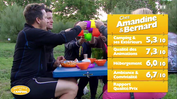 Les notes d'Amandine et Bernard avec leur camping sur TF1