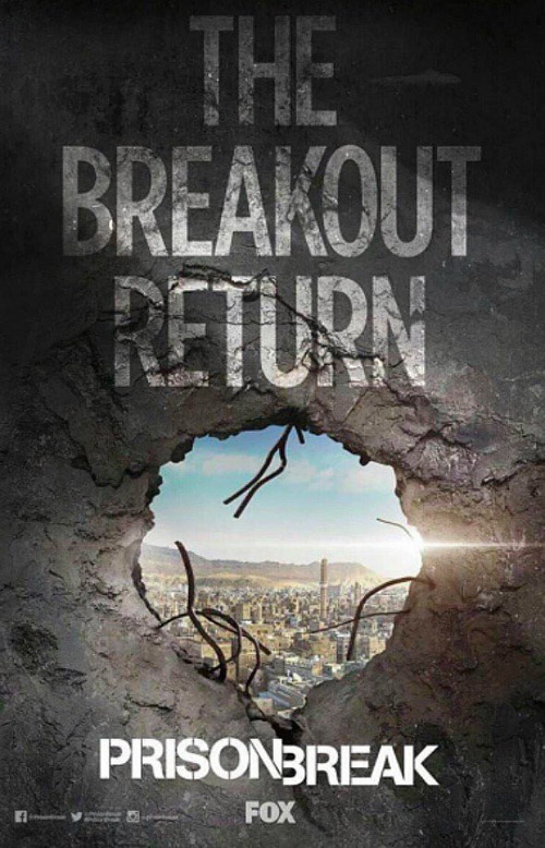 Le poster promo de Prison Break saison 5  mais la date de diffusion exacte pas encore connue 