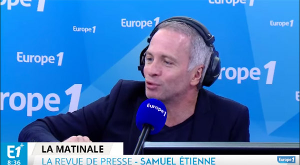 Le réveil de Samuel Etienne avec Europe 1 Bonjour à la rentrée 2016 