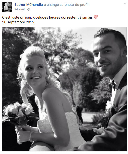 Esther et Salah toujours ensemble... photo de mariage / Photo Facebook 