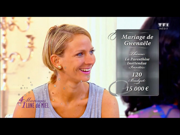 Gwen dans 4 mariages pour 1 lune de miel vient de Dhuisy. 