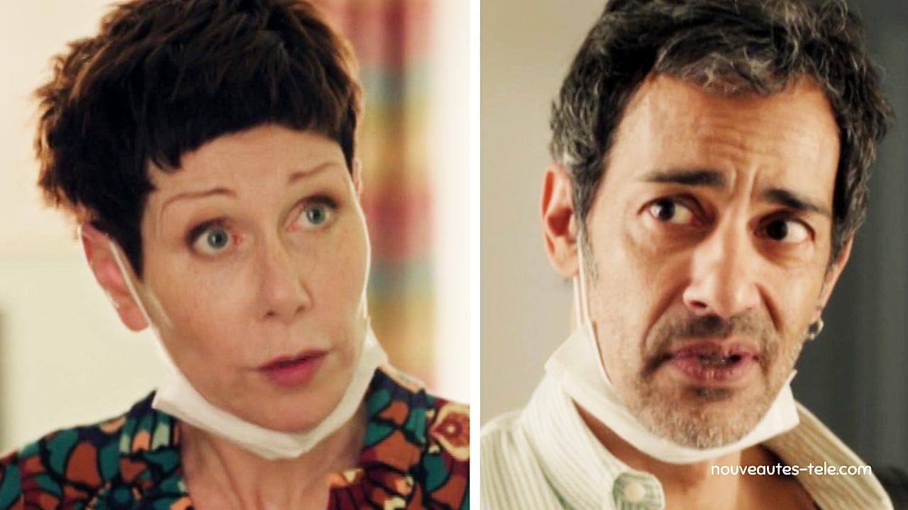 Babeth et Sorigny inquiets, masques baissés, discutent d’une potentielle infection à la teigne dans PBLV