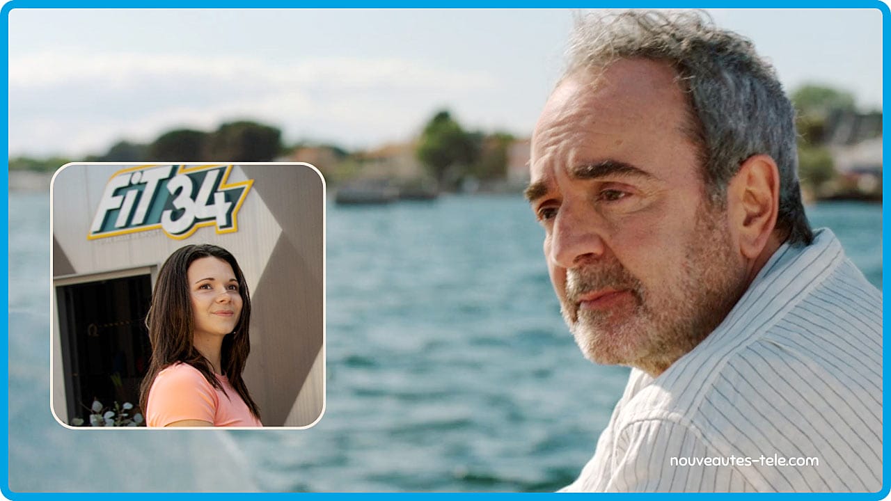 Franck pensif au bord de l’eau, et Déborah (Juju Fitcats) devant le Fit 34 dans la série Nouveau jour, semaine du 18 août 2025.