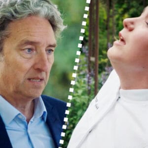 Teyssier inquiet face à sa rechute de sclérose et Kelly en train d’accoucher dans un jardin dans l’épisode 1219 d’Ici tout commence