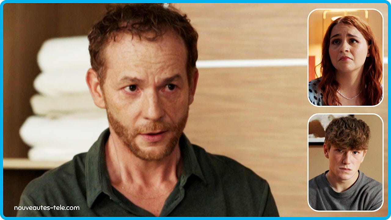 Michaël face à Octave et Mia après ses aveux dans Demain nous appartient épisode 1999 du 31 juillet 2025